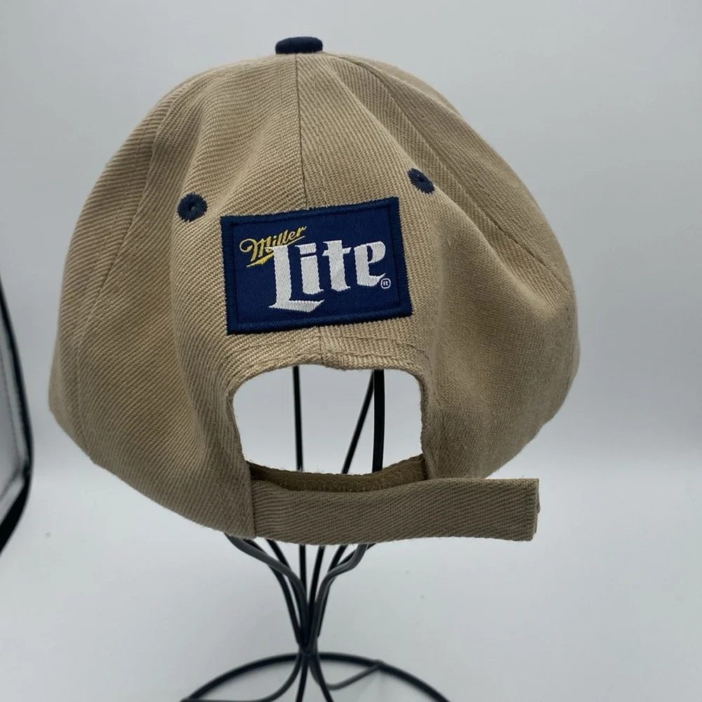 Detroit Tigers Miller Lite tan w/ stars Baseball trucker hat cap OSFM